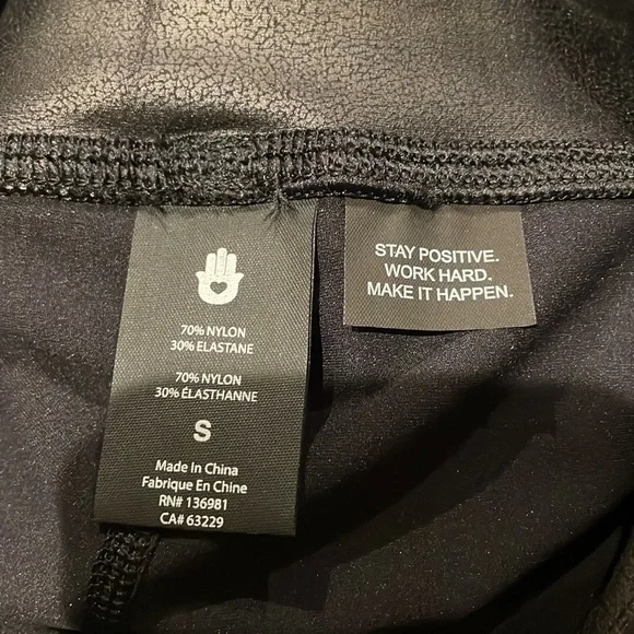 NWOT Spiritual Gangster Leather Intent Shine Leggings in Black - Picture 6 of 9